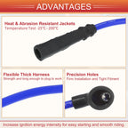 5pcs Spark Plug Wire Ignition Coil Cable No. 9091921450 for Toyota 4Runner (1989–1993)