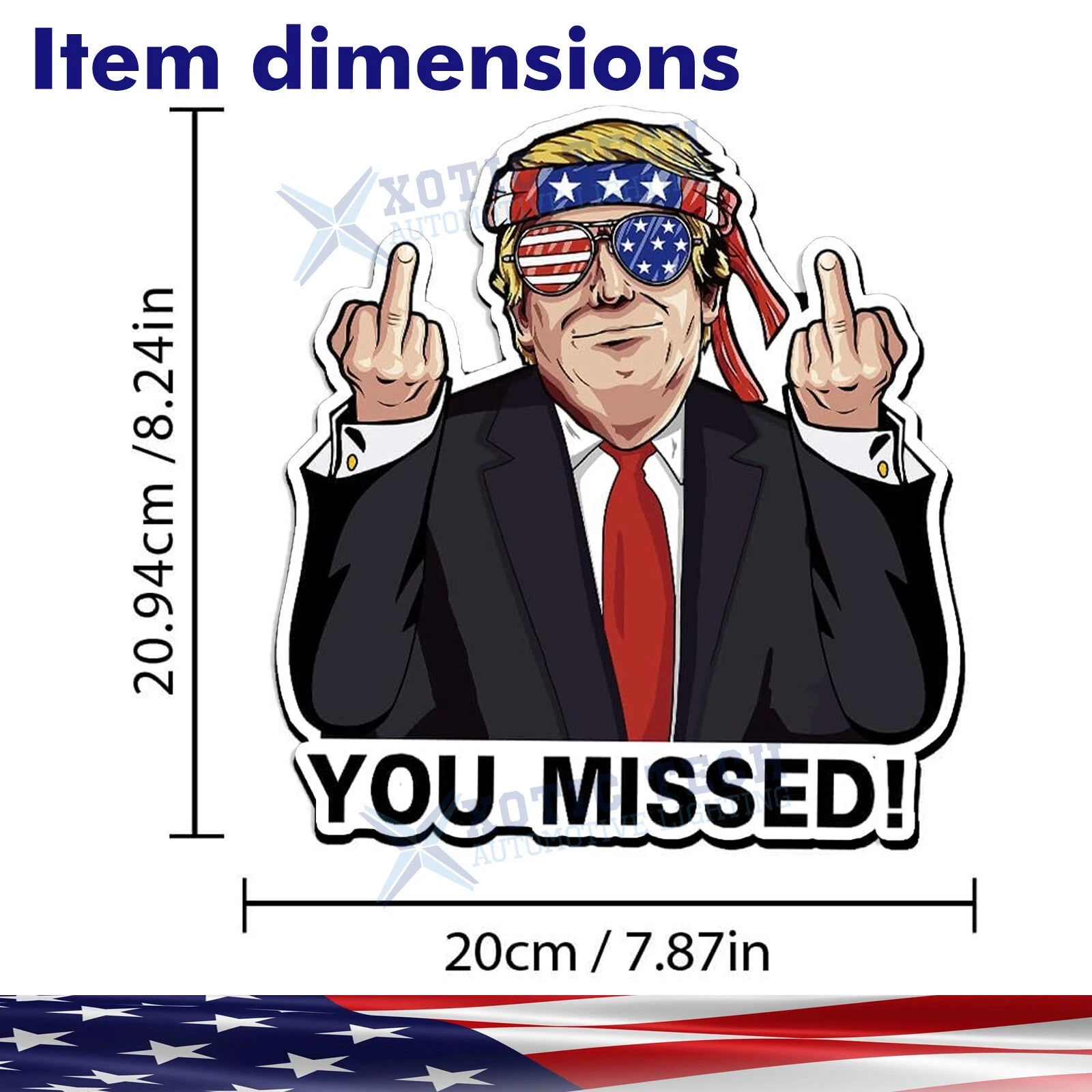 Donald Trump President Campaign Stickers for Car Bumper (2016-2020)