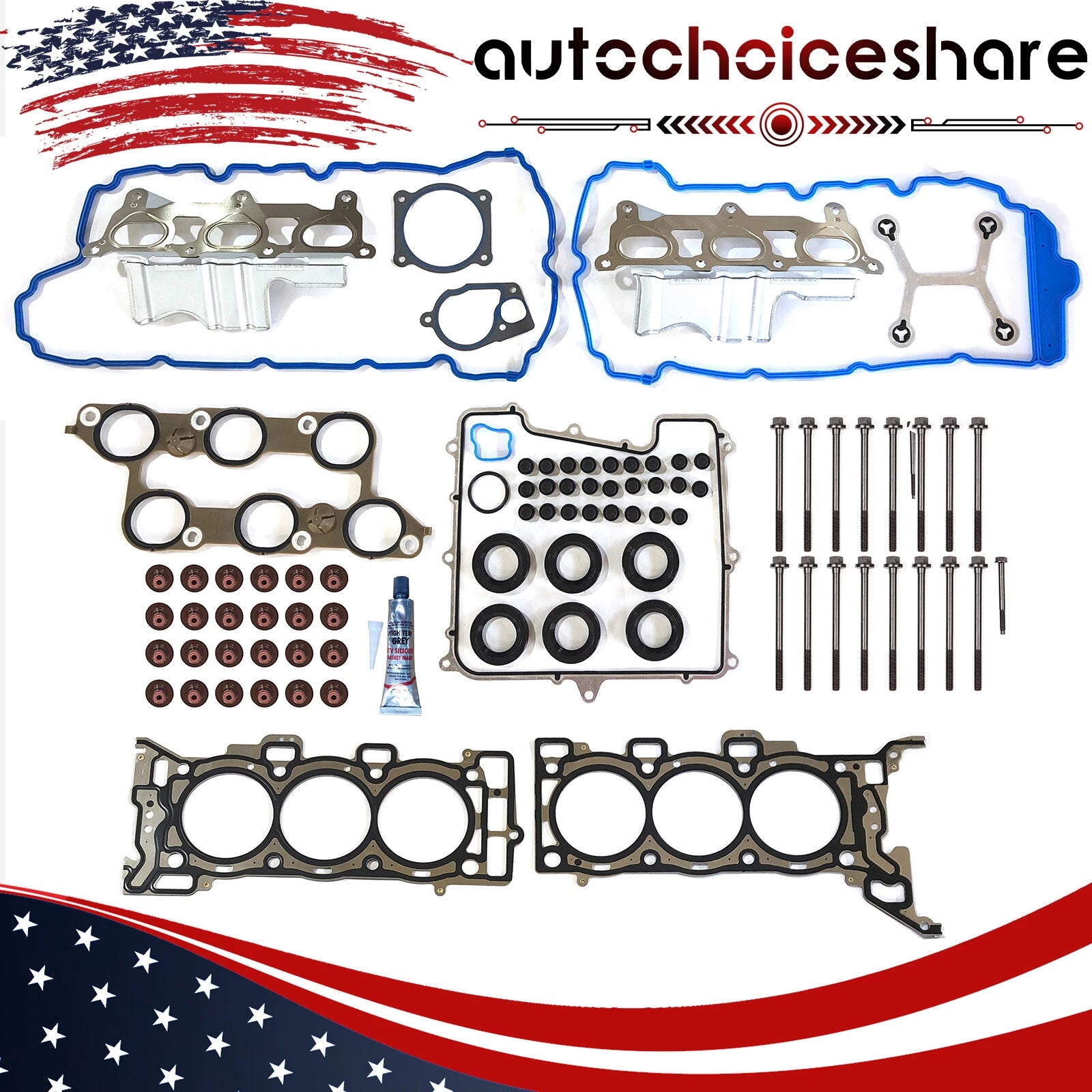 Set of Head Gasket Bolts for Chevy Traverse GMC Acadia Buick Enclave (2009–2016)
