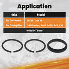 Piston Ring Compressor Adapter + Anti-Polishing Ring Kit for Cummins ISX/QSX (2003–2023)