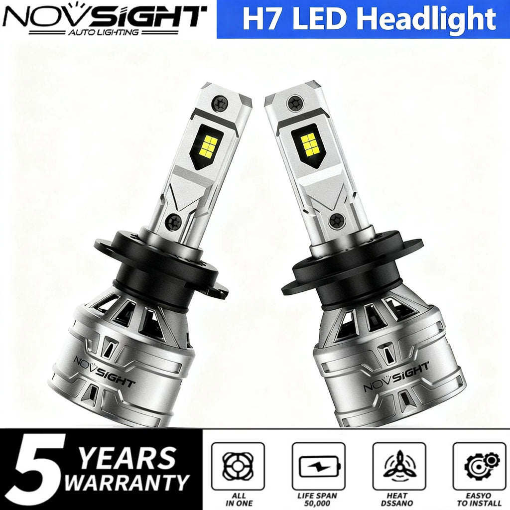 H7 LED Headlight Bulbs Kit for 6500K Super Bright White 2X