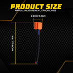 2X H4 9003 Female Ceramic Headlight Bulb Sockets Wire Pigtail Harness Connector for Universal
