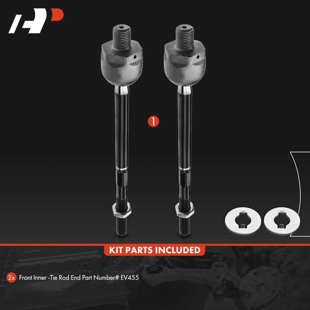 2X Front Inner Tie Rods for Ford Crown Victoria Lincoln Town Car (2003–2011)