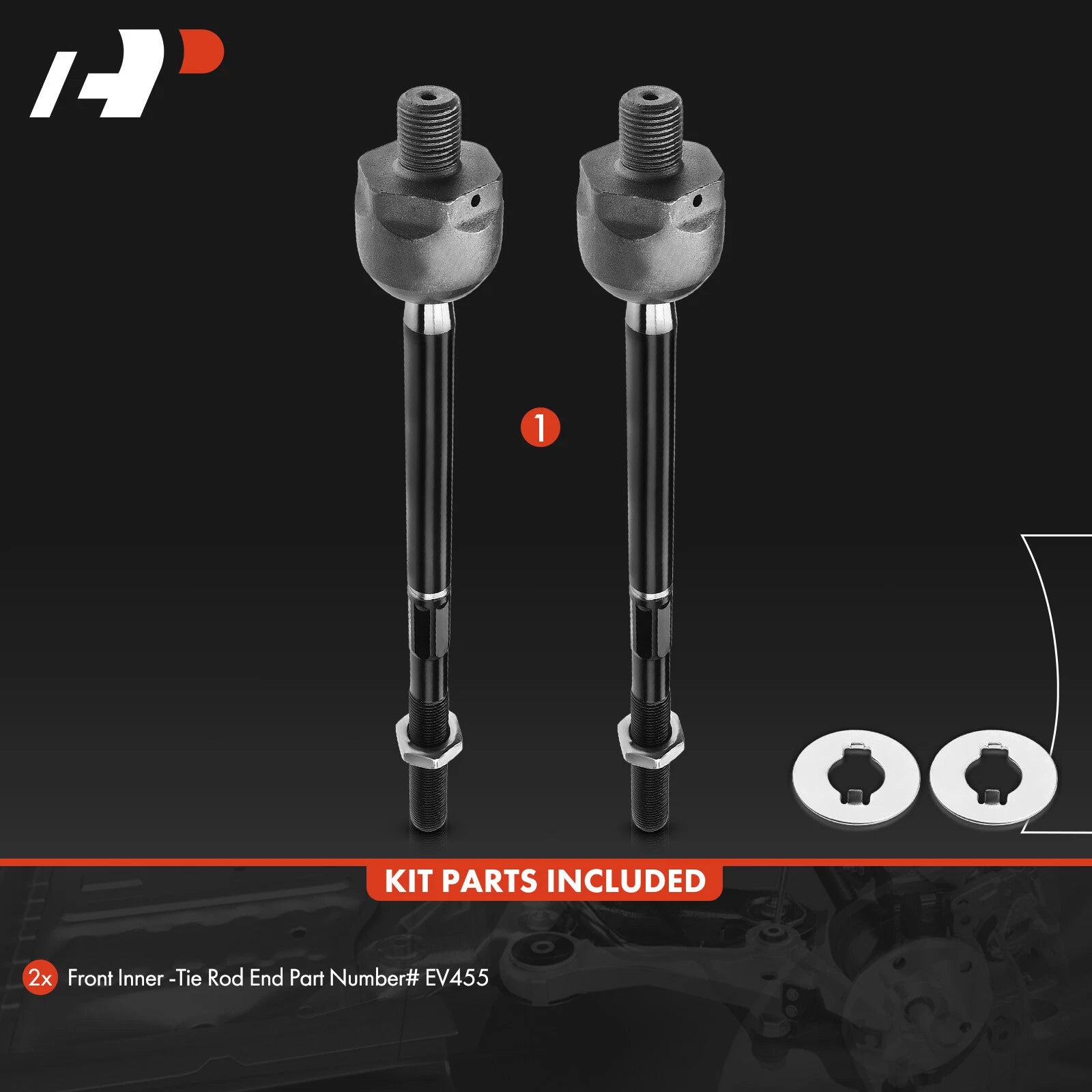 2X Front Inner Tie Rods for Ford Crown Victoria Lincoln Town Car (2003–2011)