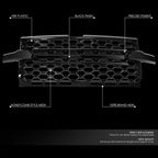 Glossy Black Honeycomb Mesh Front Grille for Chevy Silverado 1500 LTD (2019–2022)