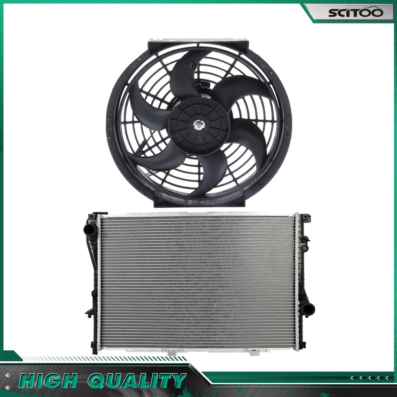 Radiator and Cooling Fan Kit for BMW 528i (1997–1998)