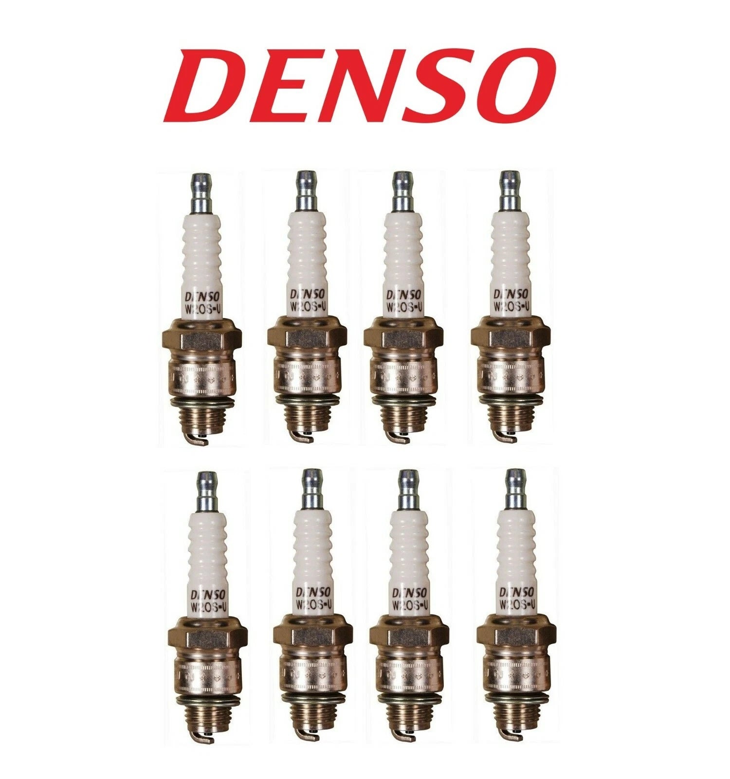 Set of 8 Spark Plugs for Chevy C10, GMC Sprint, Jeep Dispatcher (L4, V8)
