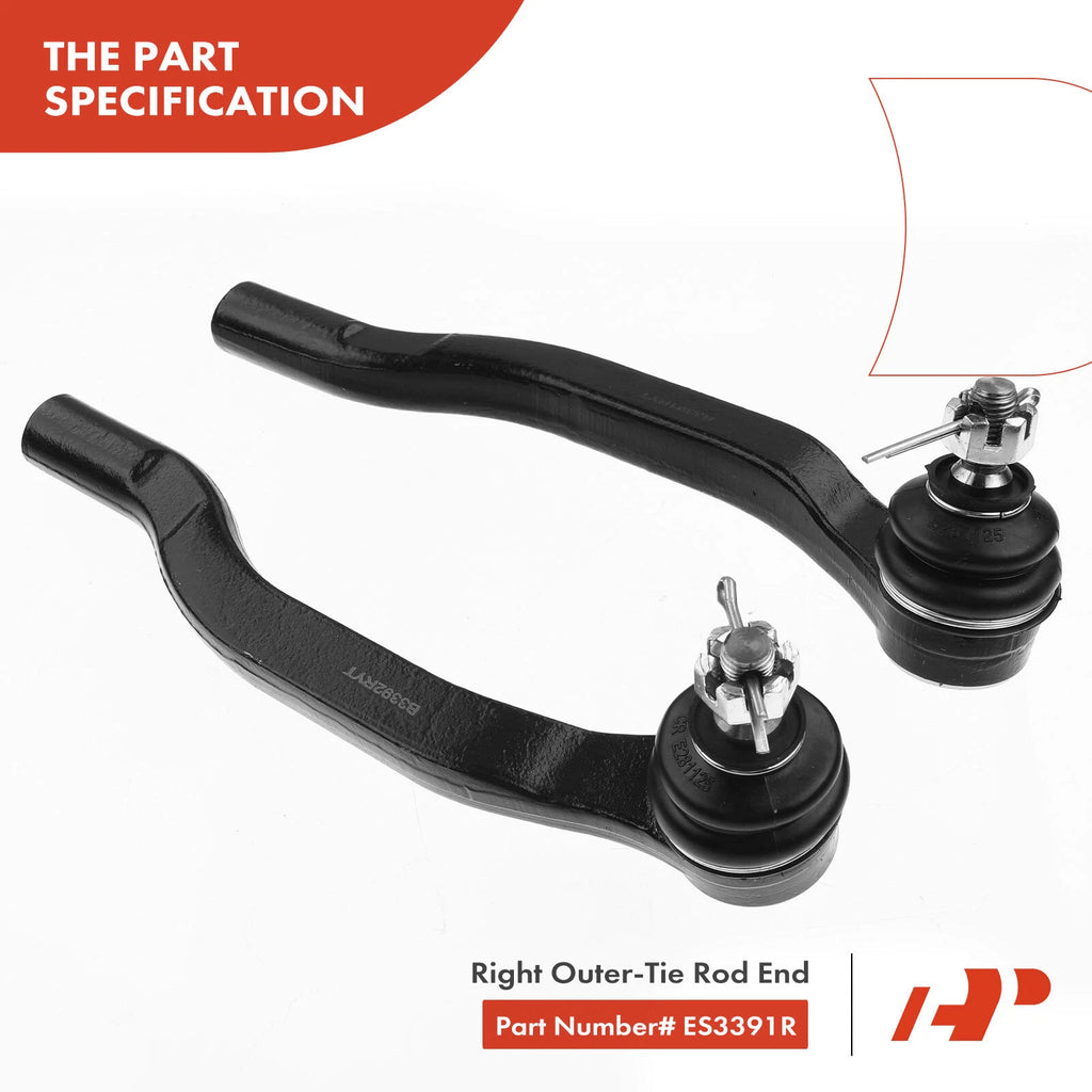 Set of 4 Front Upper Control Arm Tie Rod Ends for Honda Accord (1994–1997)