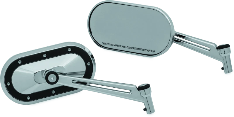 Kuryakyn Heavy Industry Mirrors Chrome/Black for Harley-Davidson