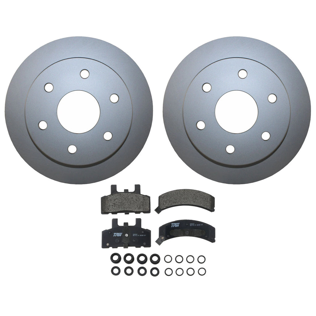 Front Brake Kit 295mm Disc Rotors & TRW Pro Metallic Pads for Cadillac Chevy GMC
