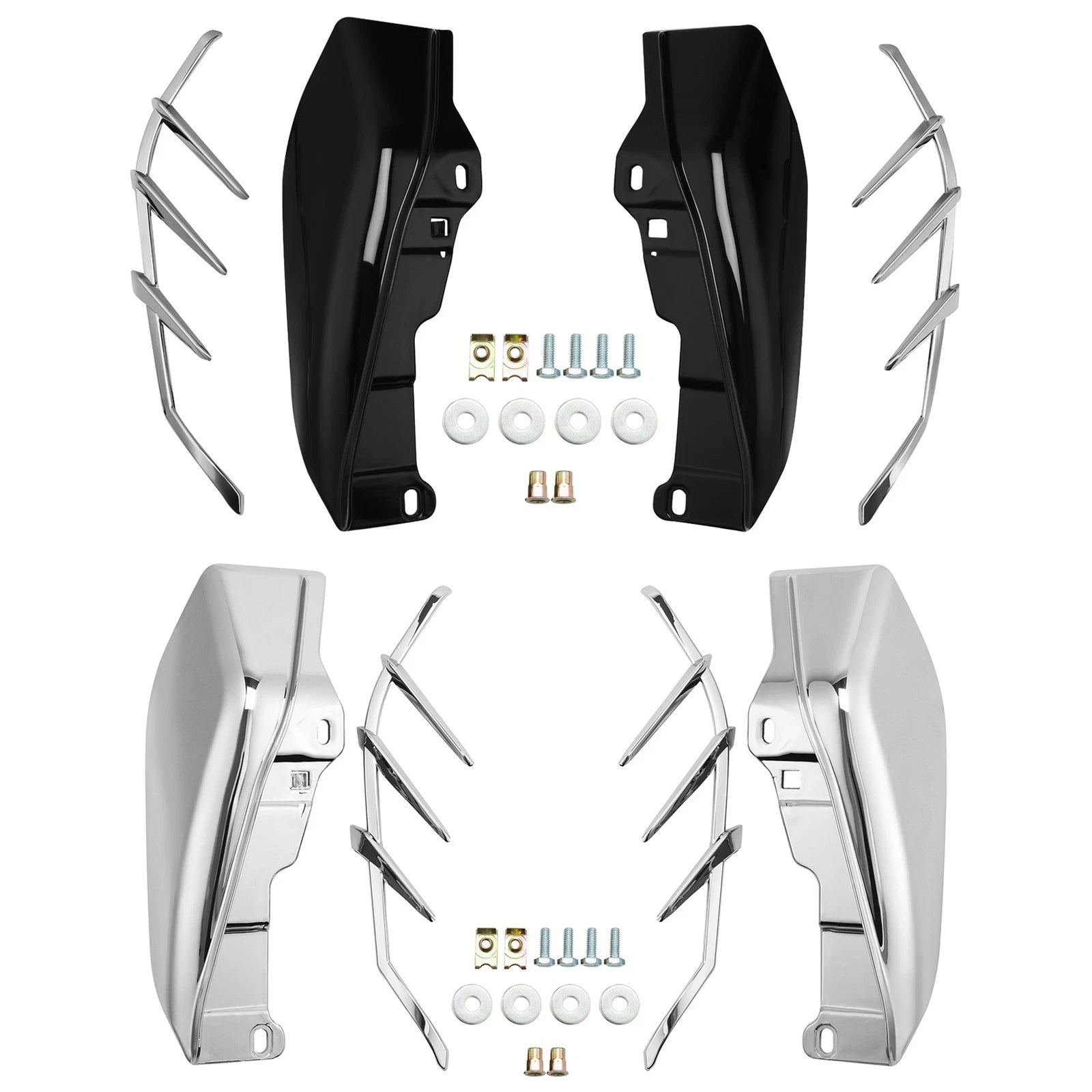 Chrome/Black Mid-Frame Air Deflector Trim for Harley Touring Trike (2009–2023)