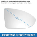 Heated Right Side Mirror Glass for Volkswagen Golf MK7 (2013–2020)
