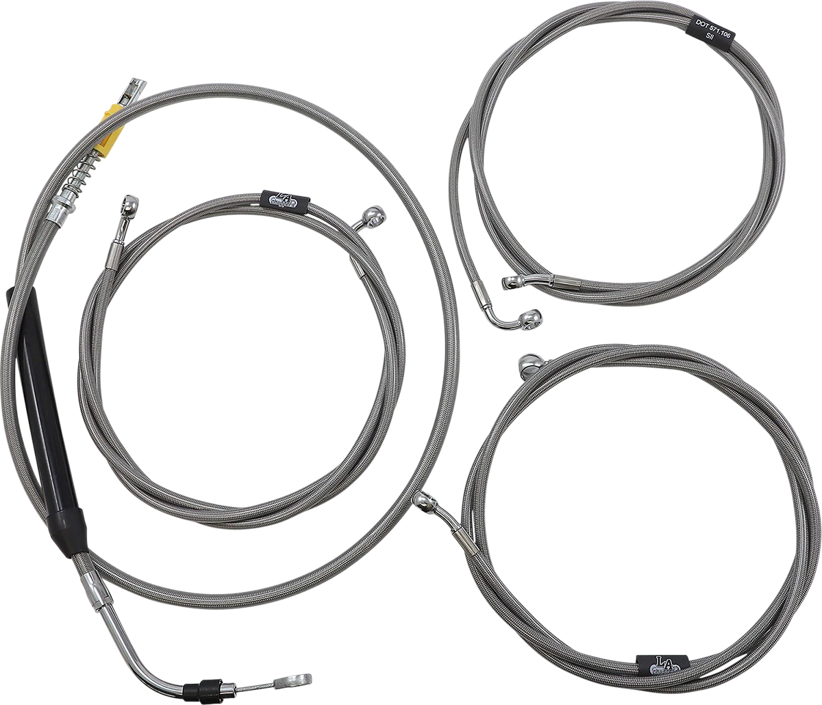 Handlebar Cable/Brake Line Kit for LA Choppers Ape Hanger (15"-17")