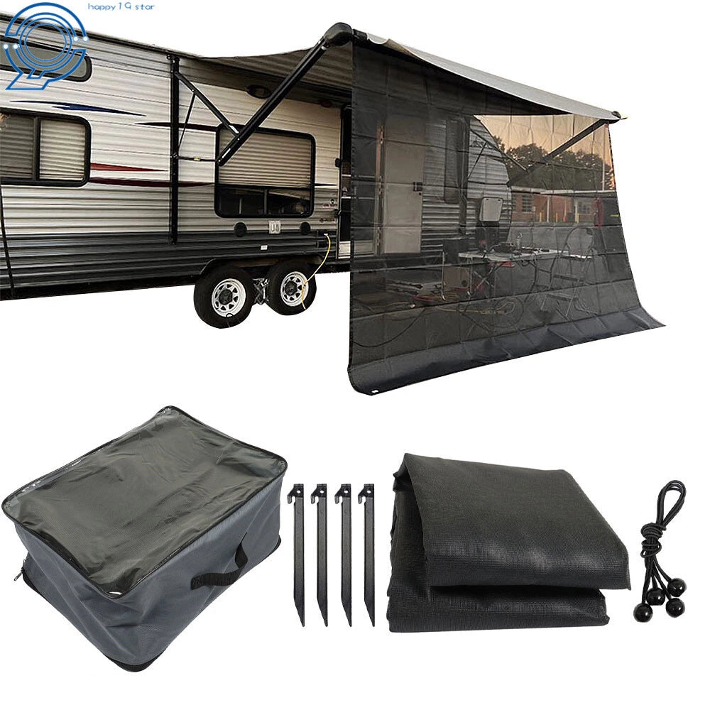 RV Awning Sun Shade Privacy Screen Kit for Camper (Various Sizes)