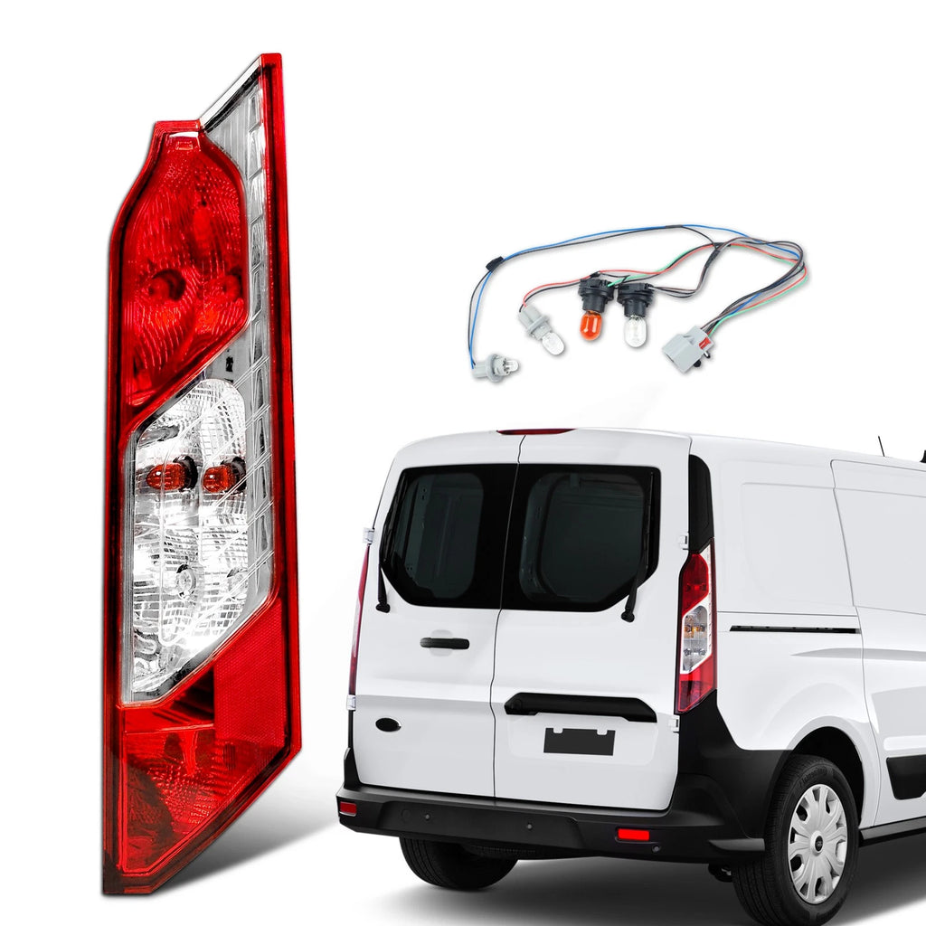 Tail Light for Ford Transit Connect (2014–2023) w/ Bulbs & Wires, Passenger Side
