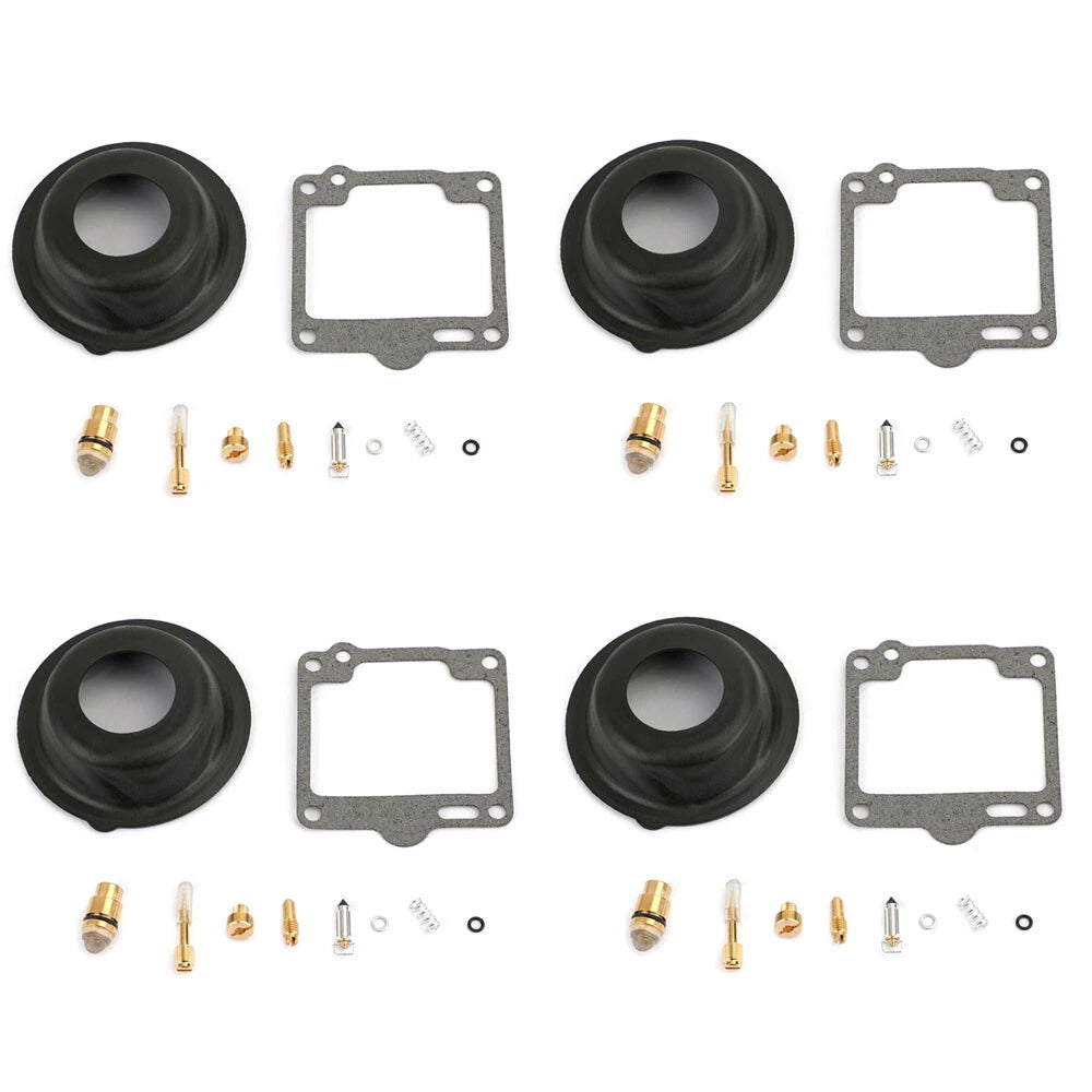 4X Carburetor Diaphragm Repair Kit for Yamaha Virago XV750 (1988–1997) XV1100 (1988–1999)