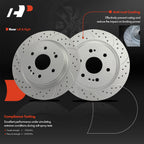 Rear Drilled Brake Rotor & Pad for Chevrolet Silverado 1500 (2022–2022)