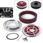 14" Black Chrome Round Super Flow Air Cleaner for Carburetors