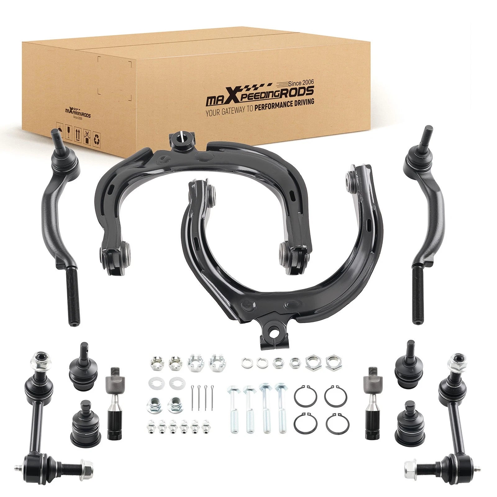 Set of 12 Front Upper Control Arms Sway Bar Links for Trailblazer  (2002–2008)