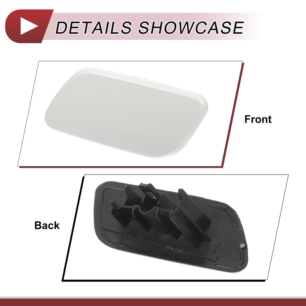 Front Left Washer Nozzle Cover Cap for Subaru Forester (2016–2018) White