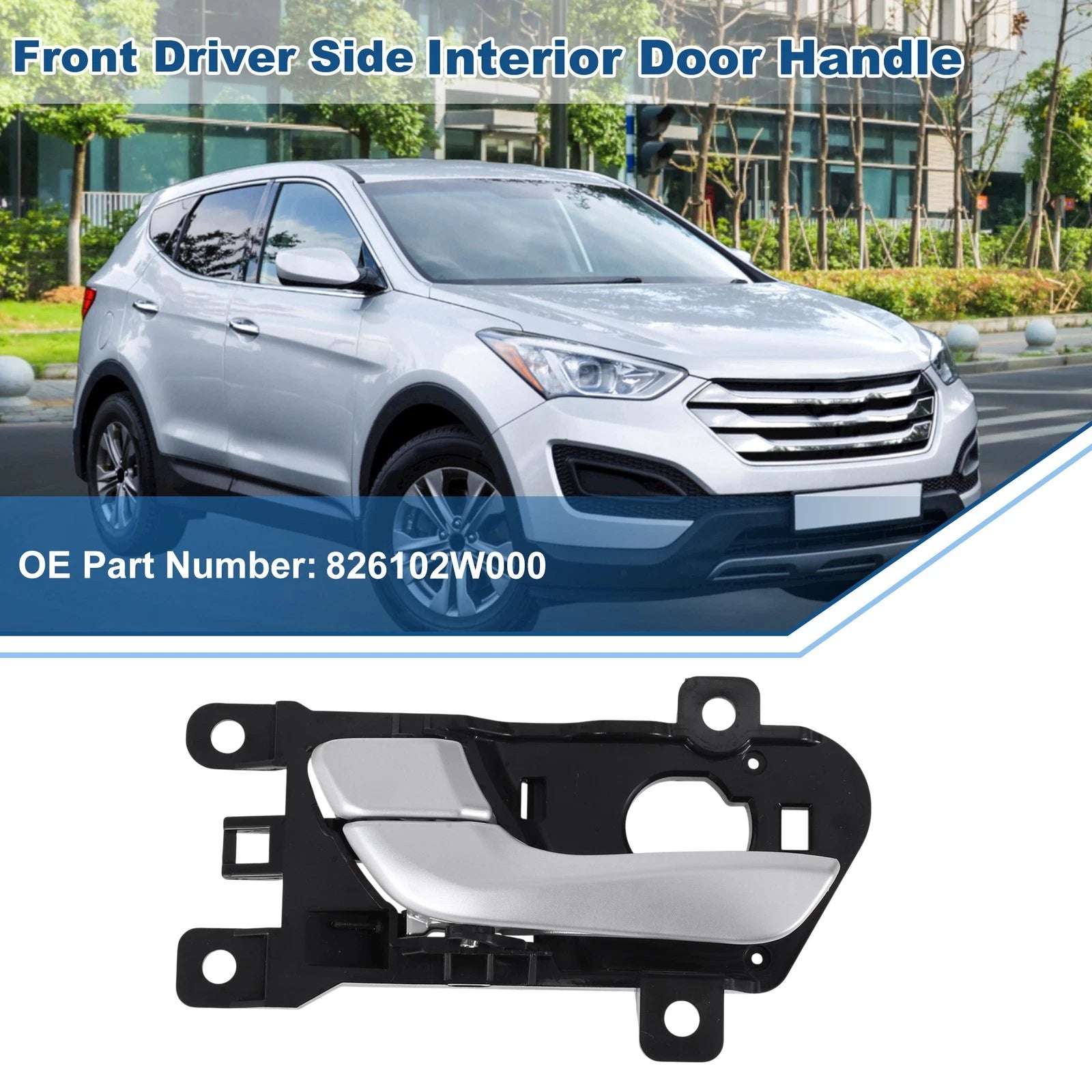 Front Passenger Side Interior Door Handle for Hyundai Santa Fe (2013–2018) No. 826102W000