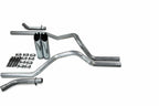 2.5" Dual Exhaust Kit for Ford F150 (2021–2025) No Muffler Slash Tips Corner Exit