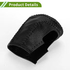 Gear Shift Knob Cover for Honda Civic 2016-2021 Pebbled Black Faux Leather