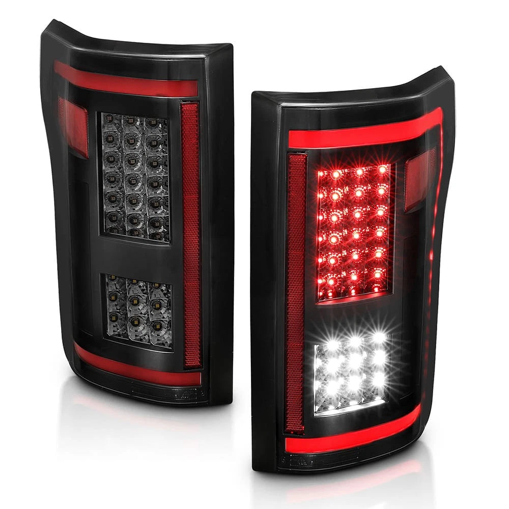 Tail Light Assembly Black Clear Lens for 2015–2017 Ford F-150 (LED)