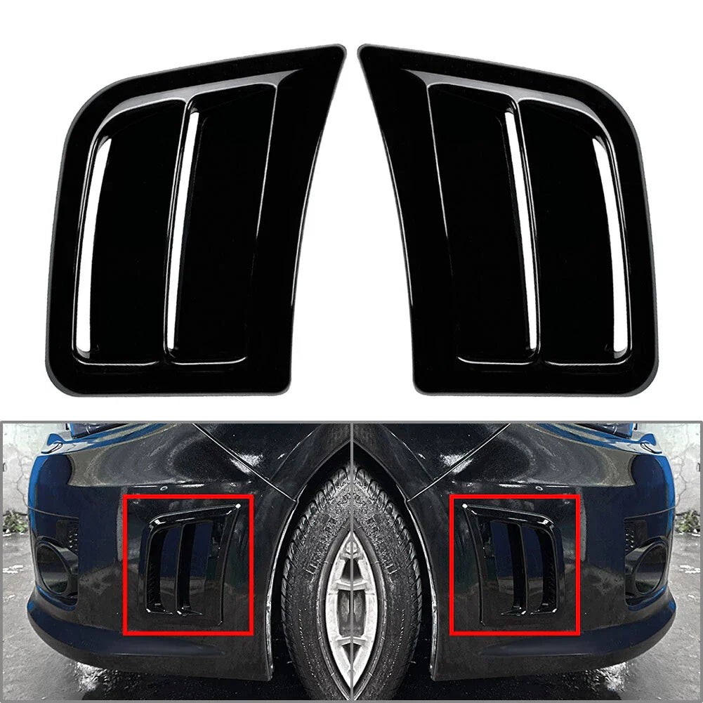 Black Front Bumper Side Air Vent Covers for Subaru Impreza WRX STI (2008-2014)