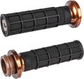ODI Lock On Hart Luck Full Waffle Grips Black/Bronze for Harley (2000–2024)