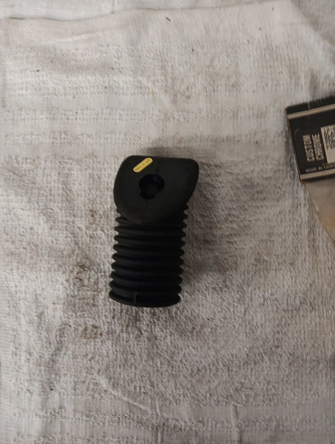 Custom Chrome Black Rubber Foot Peg for FXR
