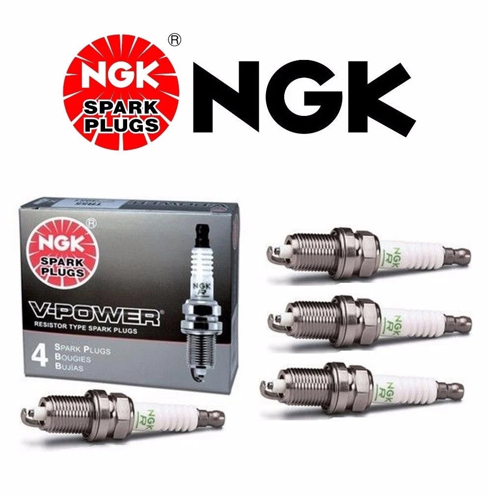 Set of 4 NGK V-Power Spark Plugs BPR6EY #6427 for