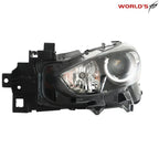 Left Side Headlight for Mazda 3 (2017–2018) Halogen Clear Lens Black Housing