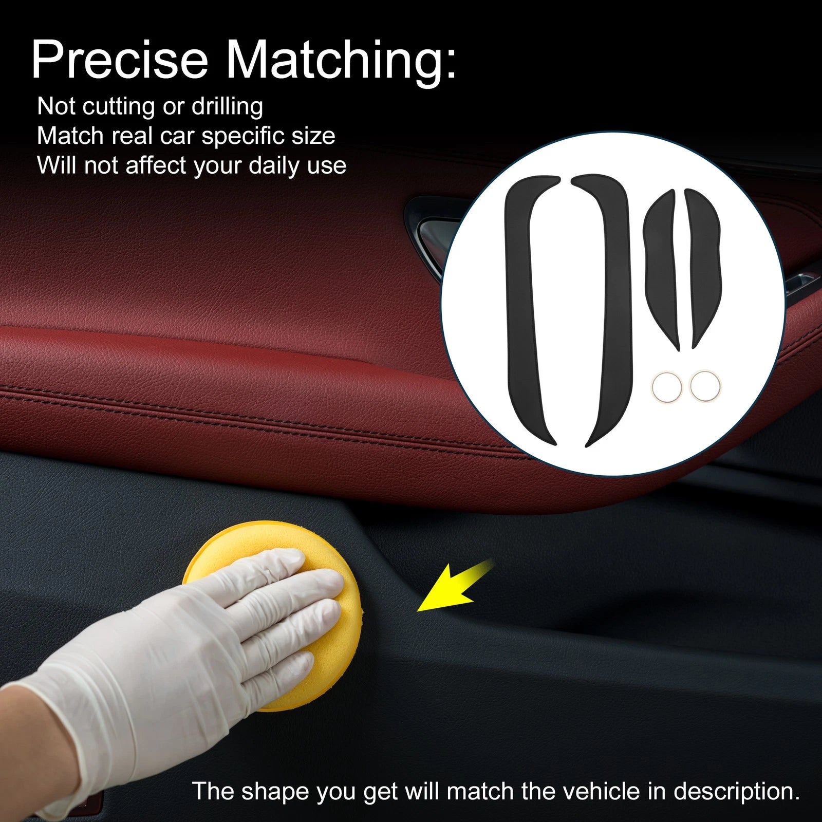 Set of 1 Car Door Anti Kick Pad Sticker Protector for Honda HR-V (2015–2019)