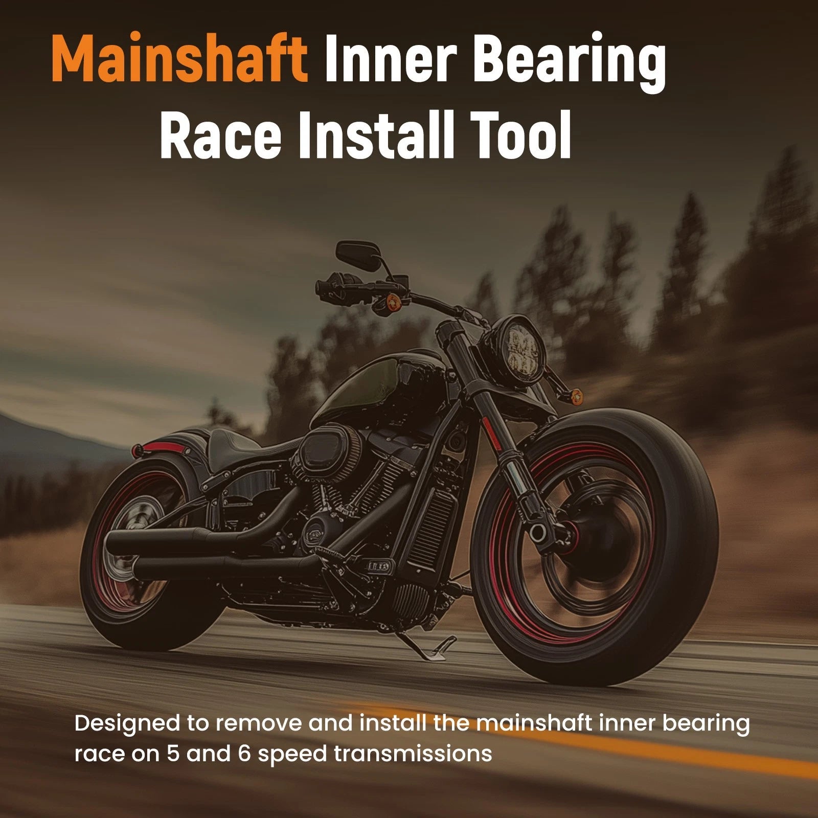 Transmission Mainshaft Bearing Inner Race Tool for Harley Big Twins (1984–2023)