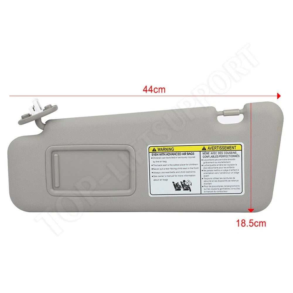 Left Driver Side Sun Visor for Toyota Highlander (2008–2013) with Sunroof