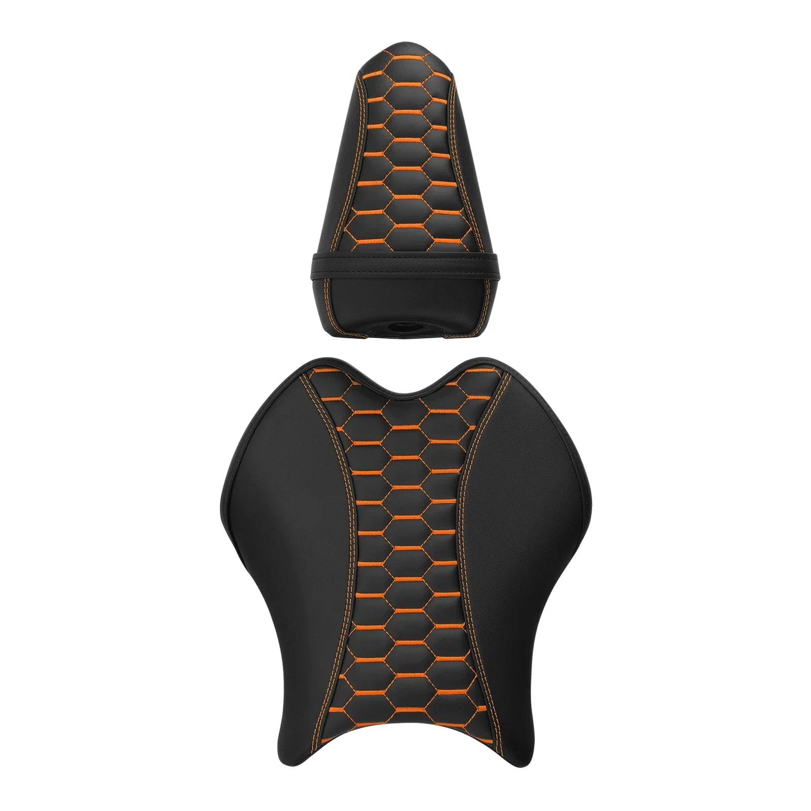 Black Orange Driver & Passenger Seats for Yamaha YZF R6 (2017-2022)