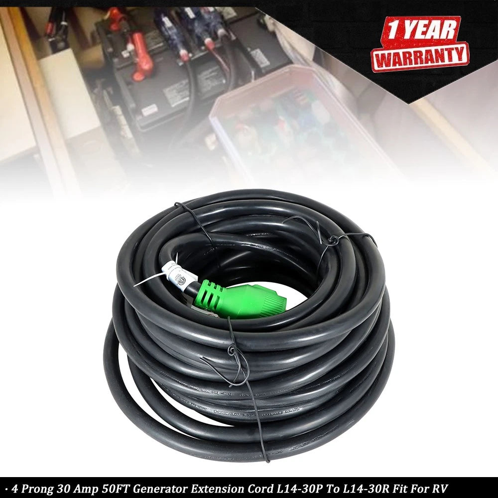 30 Amp Generator Extension Cord for RV (50FT)