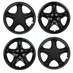 Set of 4 Black 13 Inch Wheel Hub Caps for R13 Tires