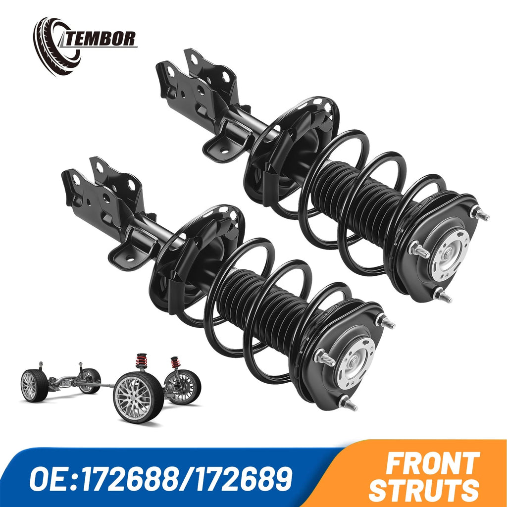 Front Complete Struts With Coil Springs for 2012–2017 Toyota Prius V 1.8L