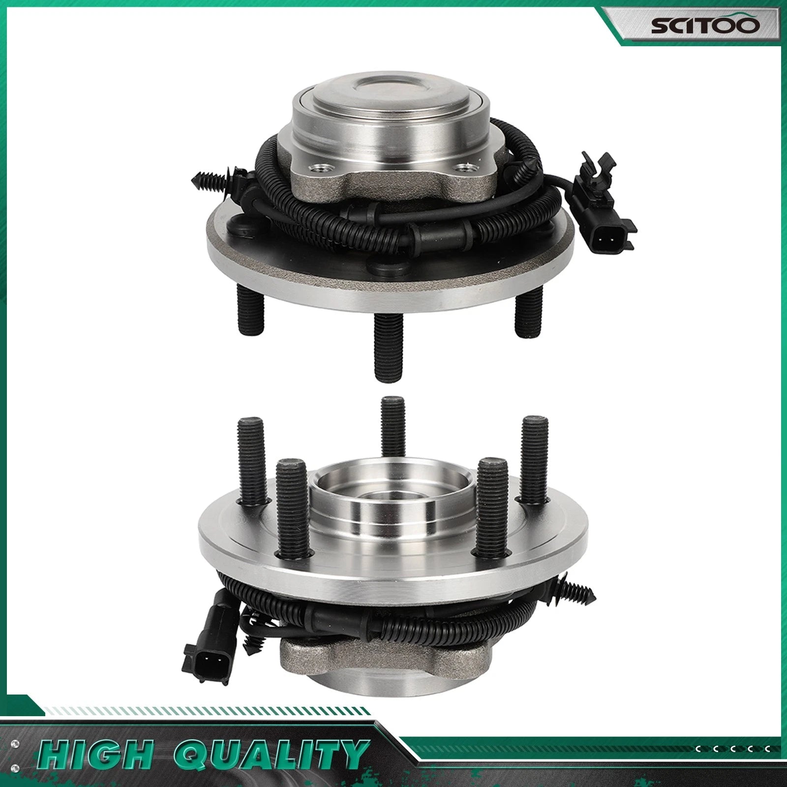 2X Rear Wheel Bearing Hub Assembly W/ABS for Dodge Grand Caravan (2012–2020)