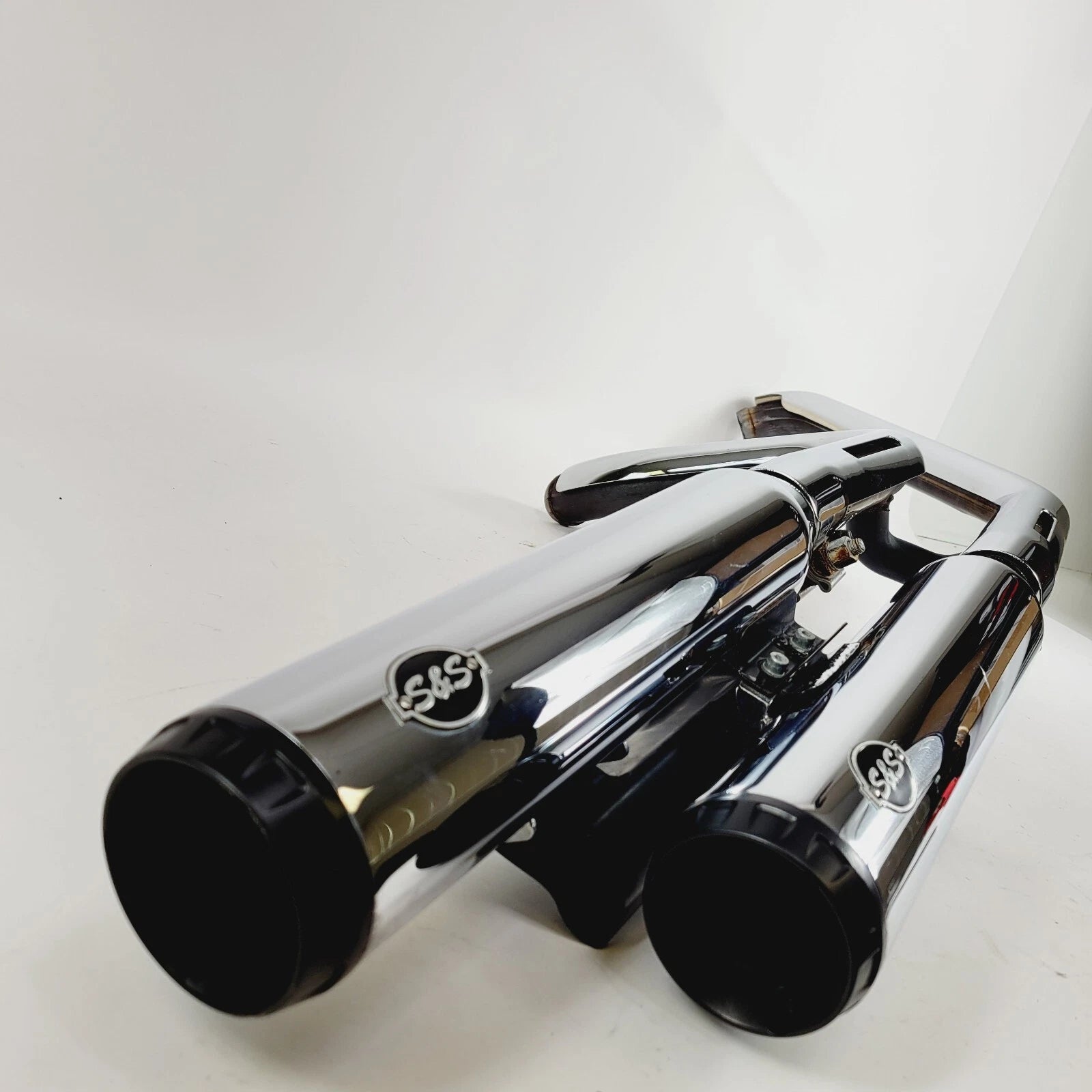 S & S Cycle Chrome Slip-On Mufflers for Harley Breakout Fatboy (2018–2024)