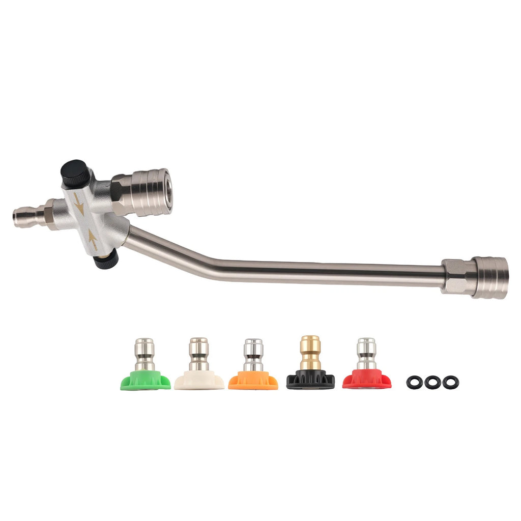 Foam Cannon Pressure Washer Gun for 4000 PSI 1/4" Stainless (Dual Use)