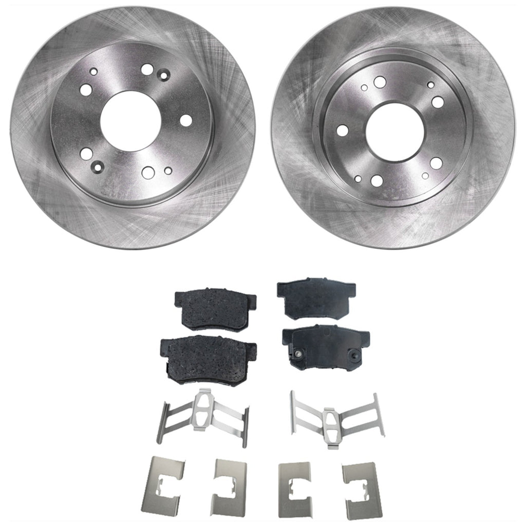 Brake Disc and Pad Kit for Honda Civic (2004) Rear Left and Right