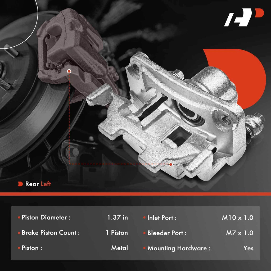 Rear LH Brake Caliper with Bracket for Nissan Maxima (2009–2014, 2016–2018)