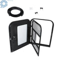 Entry Door for RV Teardrop Trailer (26" W x 32" H) Black Driver Side