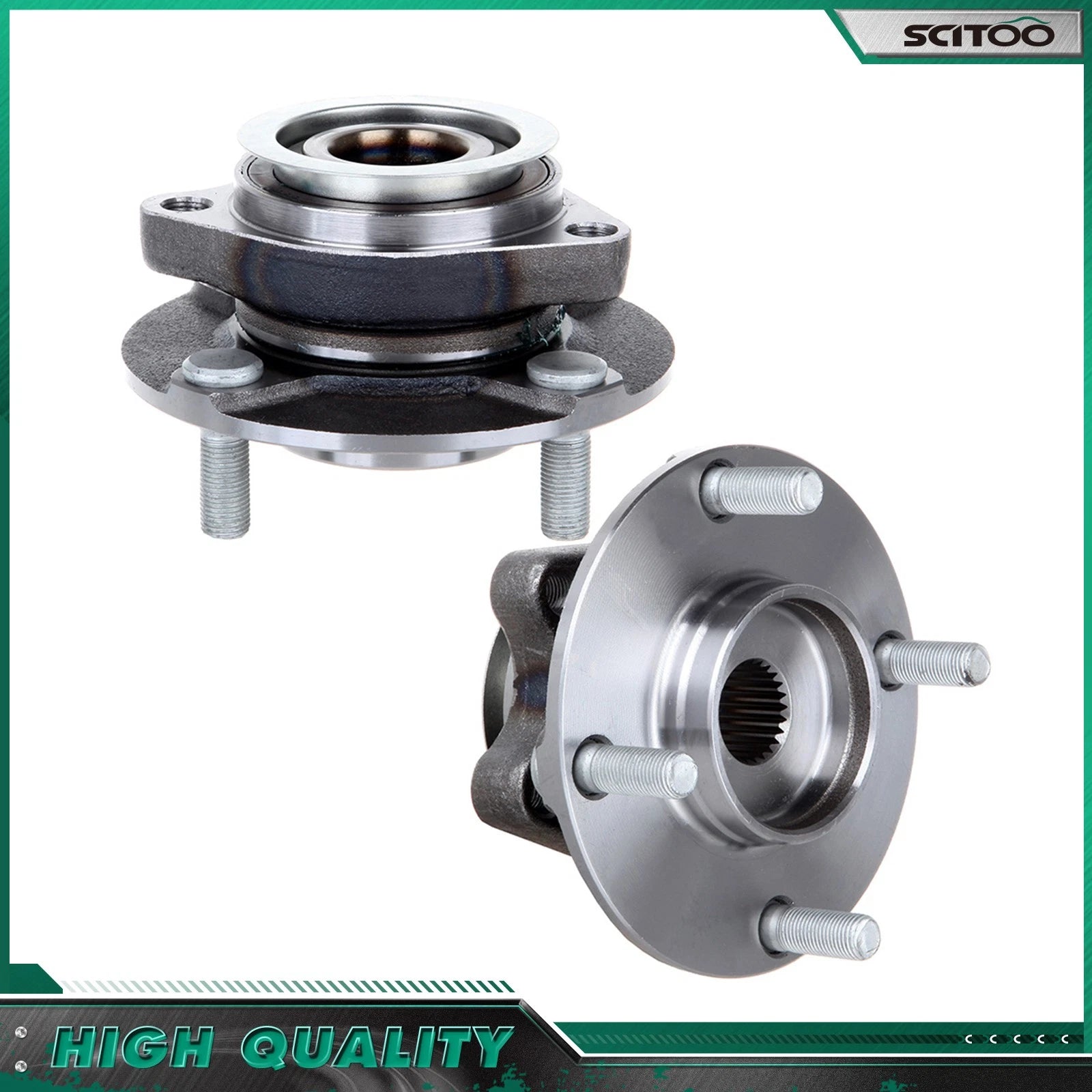 2 Pcs Front Wheel Hub Bearing Assembly for Nissan Versa (2007–2011)