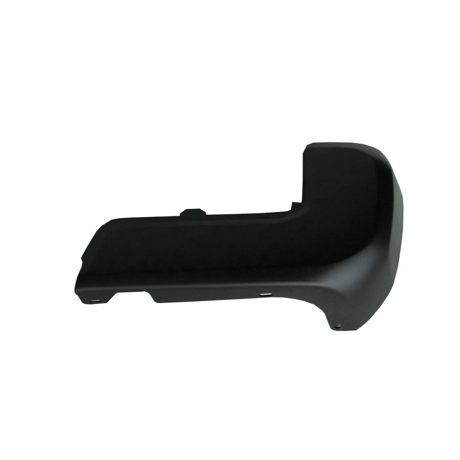 Replacement Black Rear Passenger Side Bumper End w/o Park Assist Sensor Holes