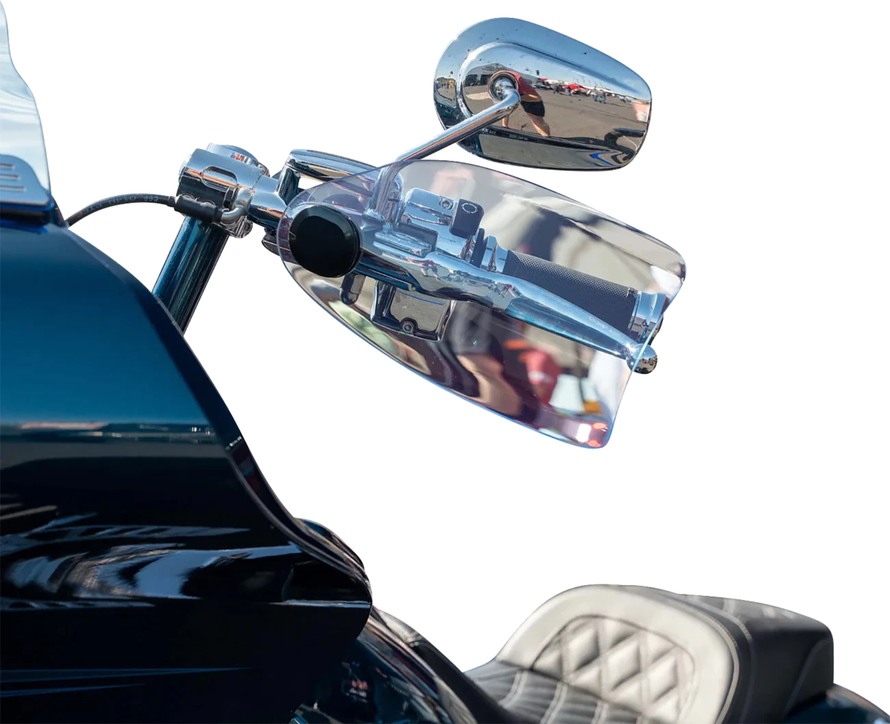 Klock Werks Flare Handguards for Harley-Davidson (Hydraulic Clutch, Blue Ice)