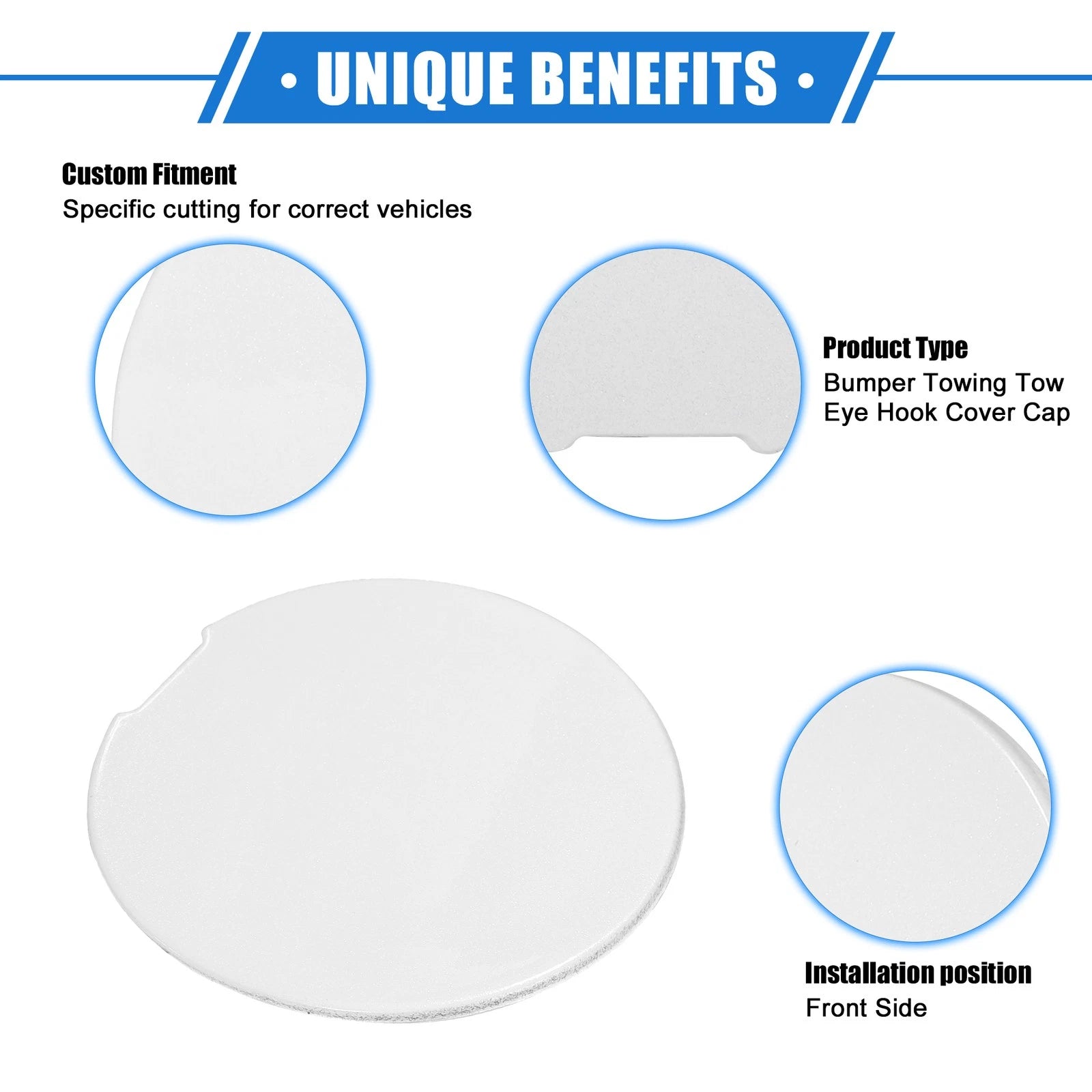 Tow Hook Cover Cap for Ford Explorer (2011–2015) - White